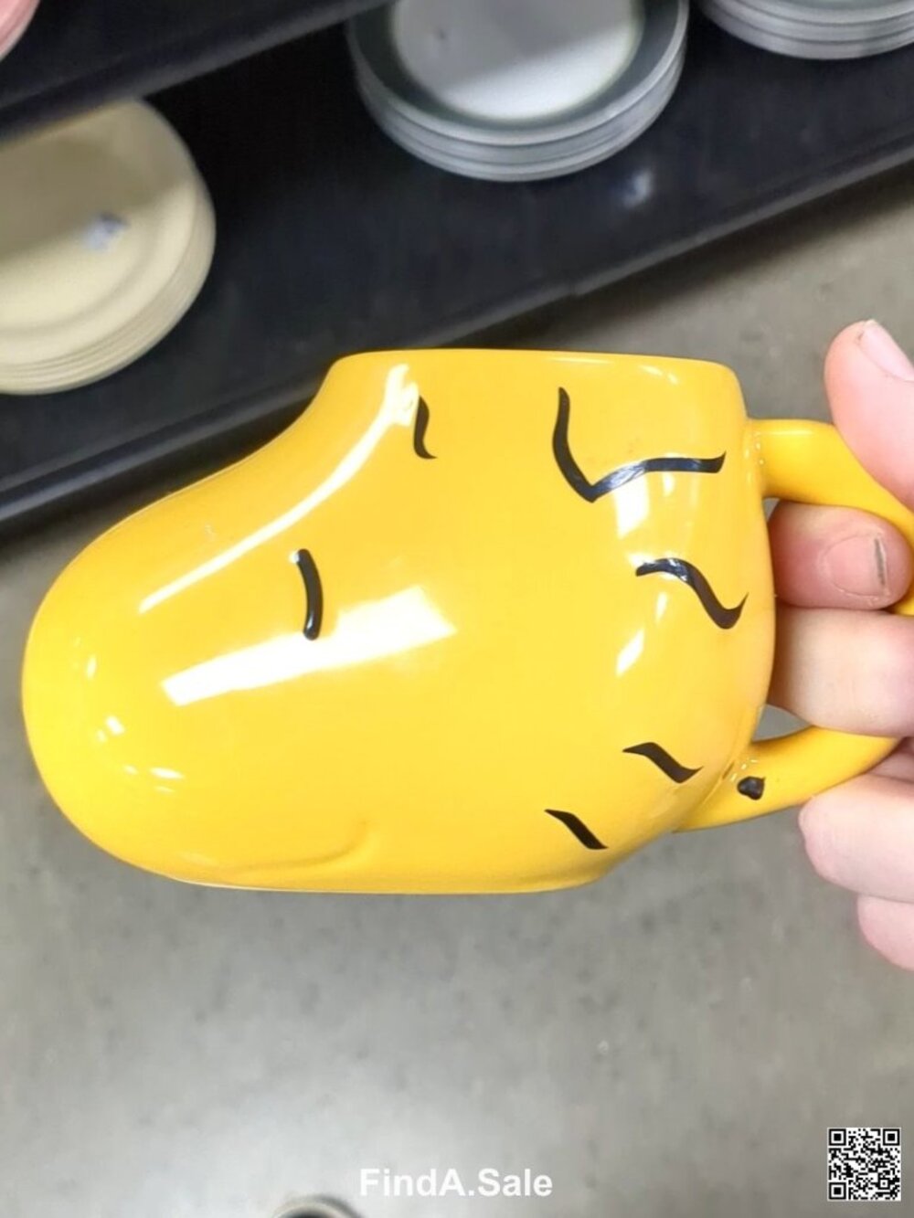 Peanuts Woodstock Ceramic Character Mug, Yellow
